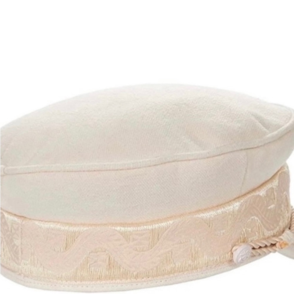 REVOLVE Chic Neutral/Gold Hat NEW - Picture 3 of 4